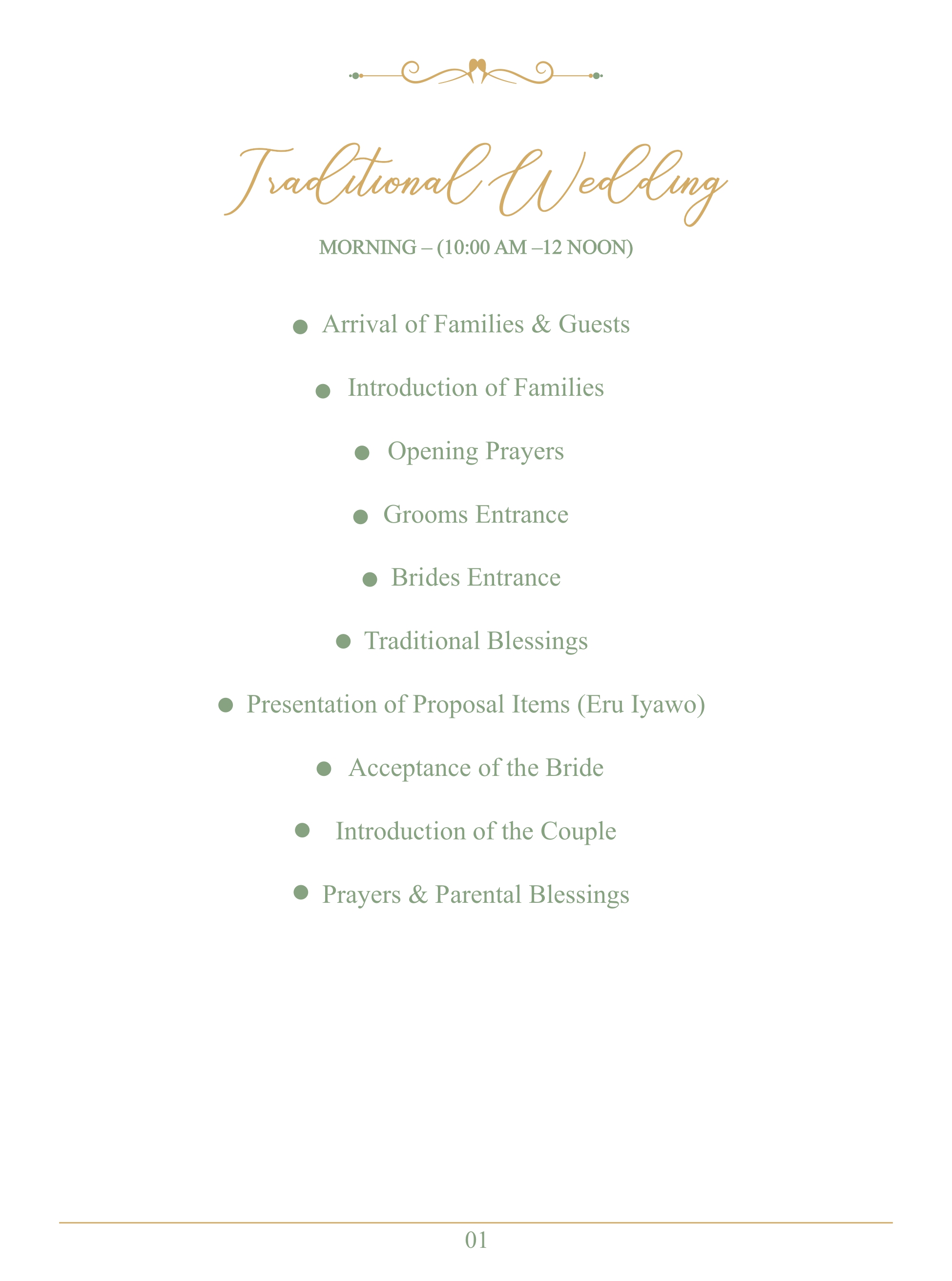 Wedding Program Page 2
